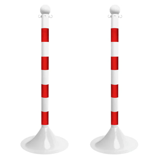Striped Plastic Stanchions