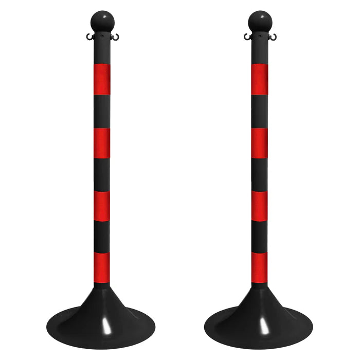 Striped Plastic Stanchions