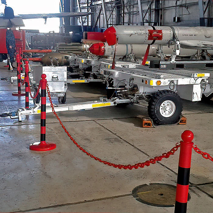 Striped Plastic Stanchions