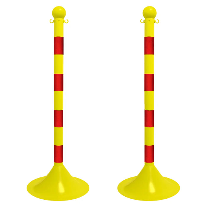 Striped Plastic Stanchions