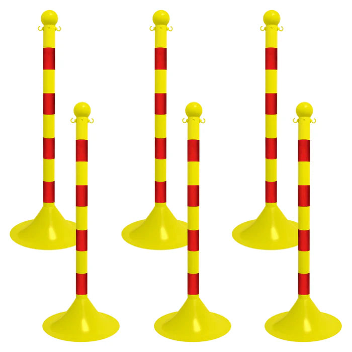 Striped Plastic Stanchions