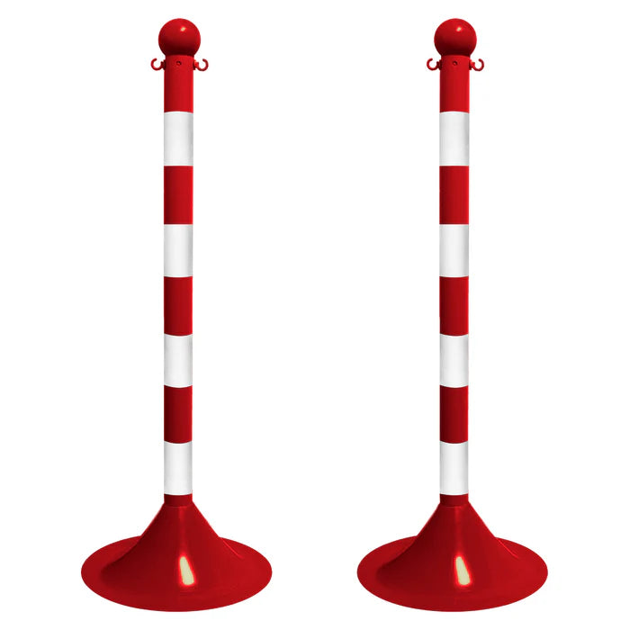 Striped Plastic Stanchions