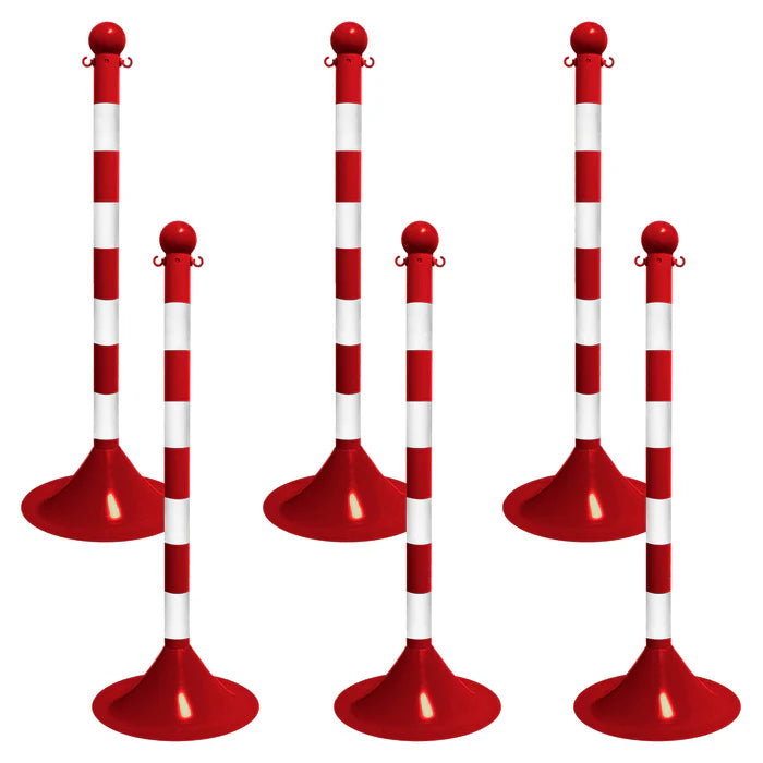 Striped Plastic Stanchions