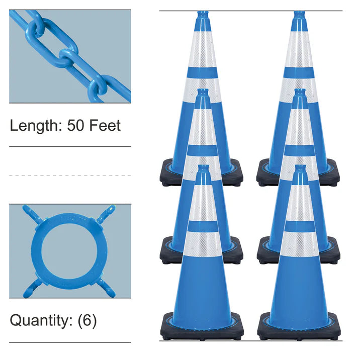 Reflective Traffic Cones & Chain Kit