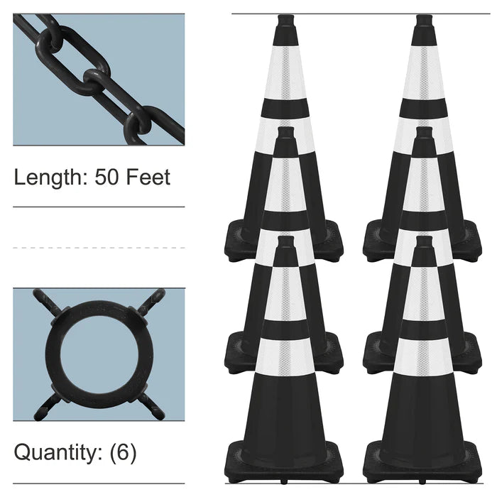 Reflective Traffic Cones & Chain Kit
