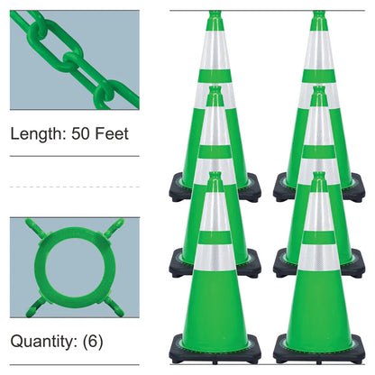 Reflective Traffic Cones & Chain Kit