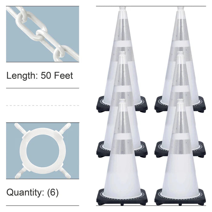 Reflective Traffic Cones & Chain Kit