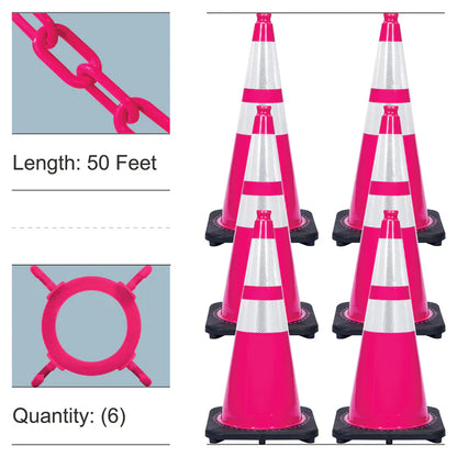 Reflective Traffic Cones & Chain Kit