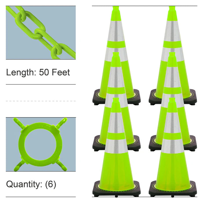 Reflective Traffic Cones & Chain Kit
