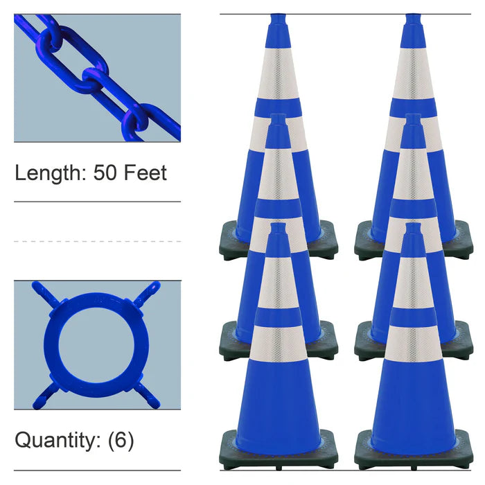 Reflective Traffic Cones & Chain Kit