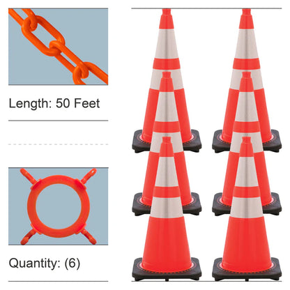Reflective Traffic Cones & Chain Kit