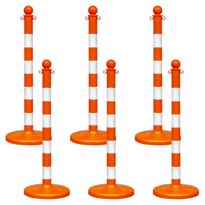 Striped Plastic Stanchions