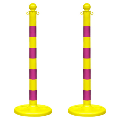 Striped Plastic Stanchions
