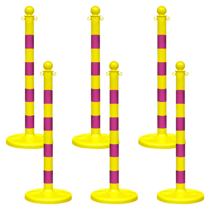 Striped Plastic Stanchions