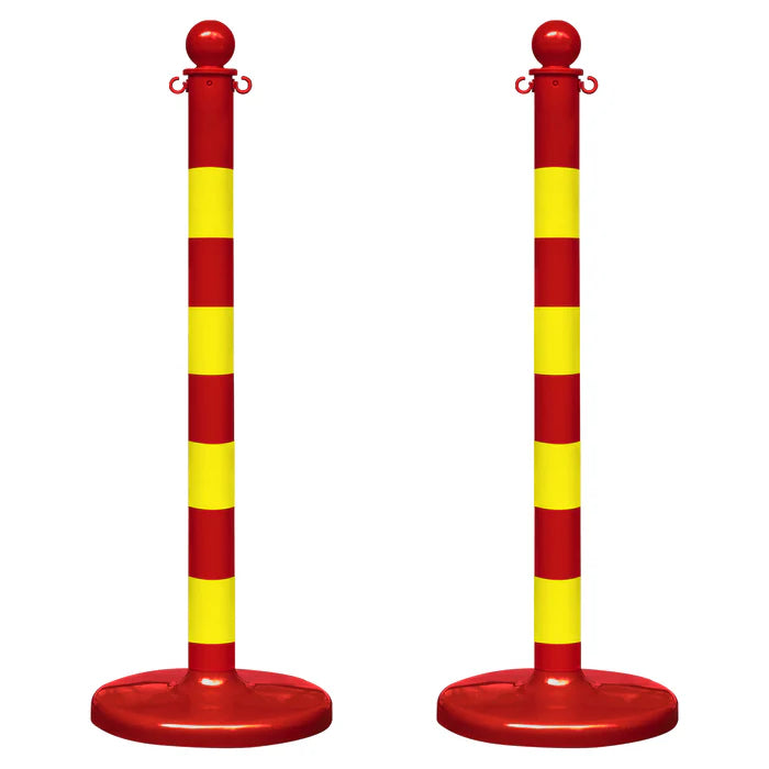 Striped Plastic Stanchions