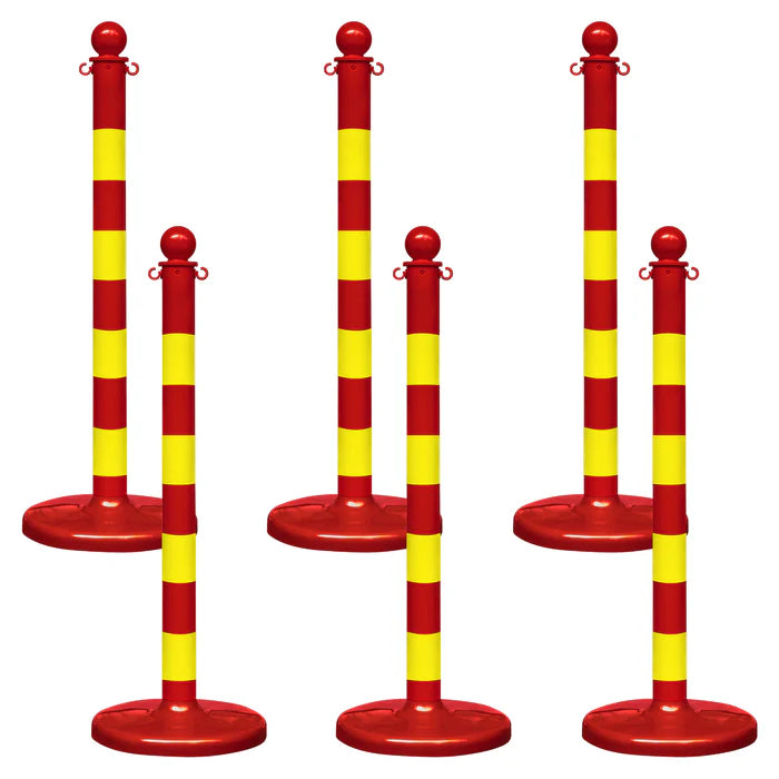 Striped Plastic Stanchions