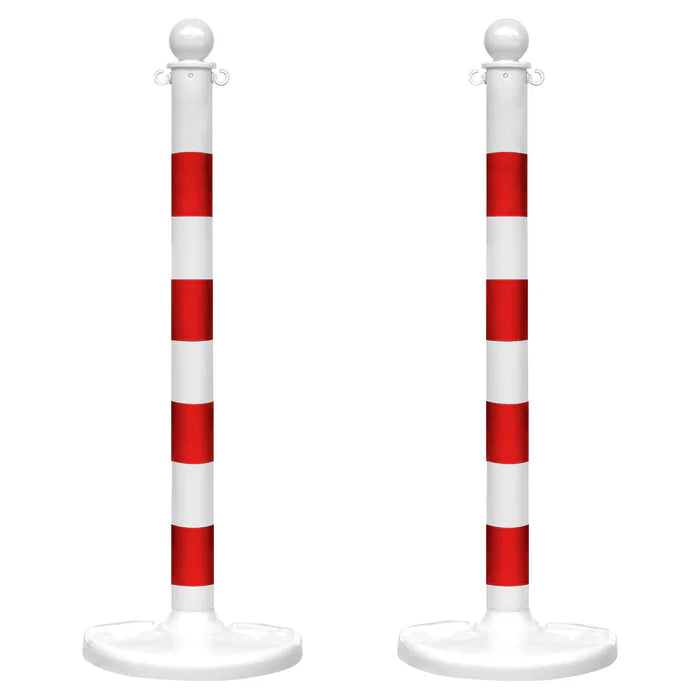 Striped Plastic Stanchions