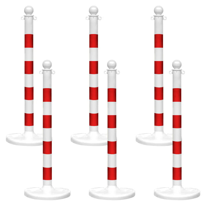 Striped Plastic Stanchions