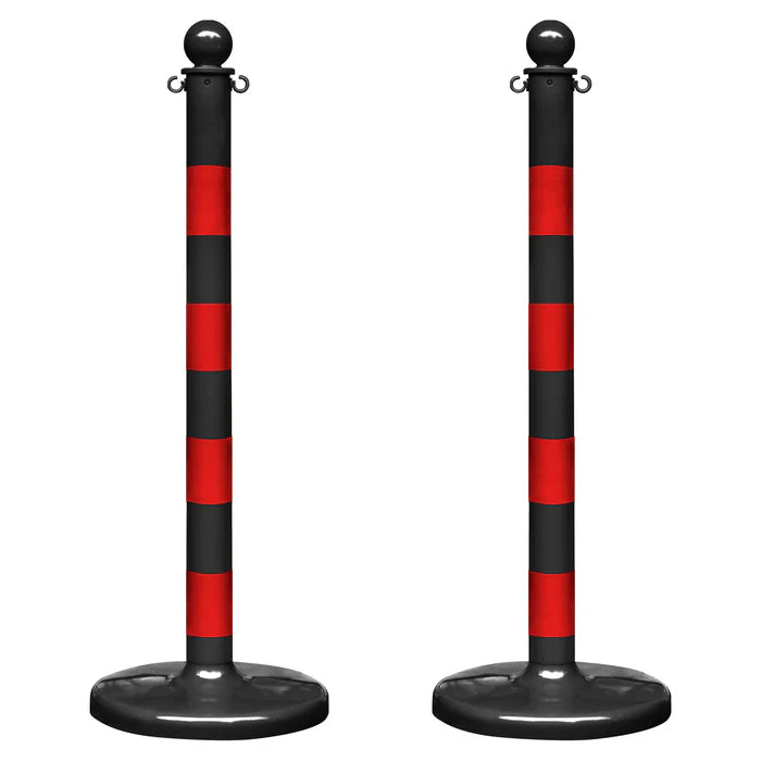 Striped Plastic Stanchions