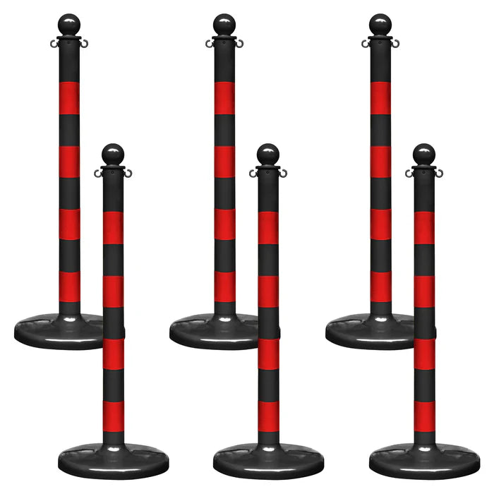 Striped Plastic Stanchions