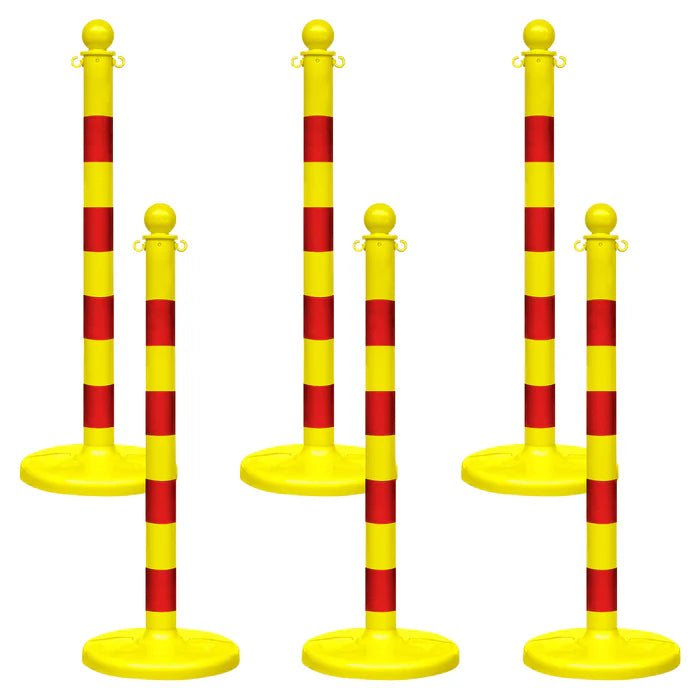 Striped Plastic Stanchions