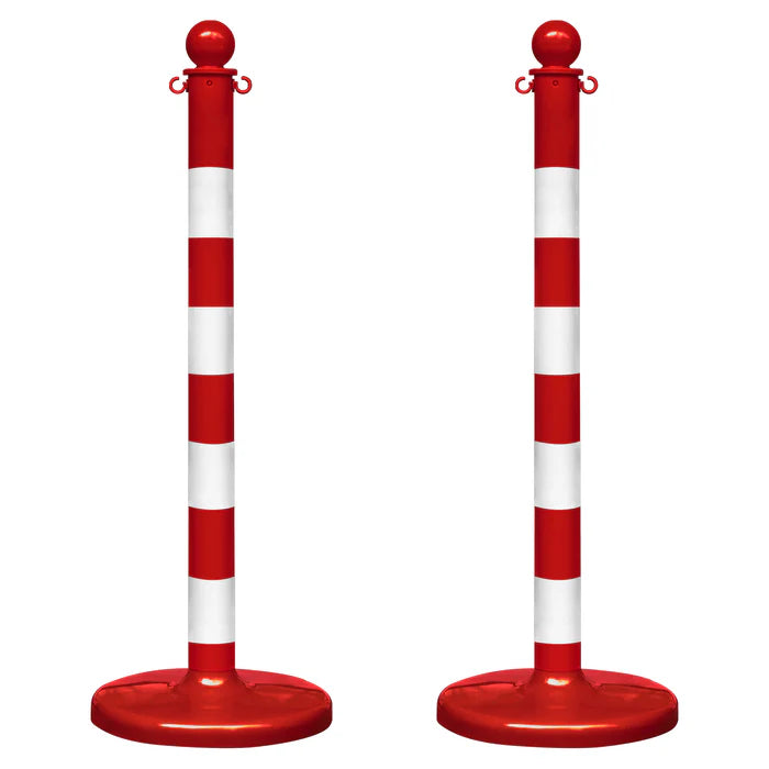 Striped Plastic Stanchions