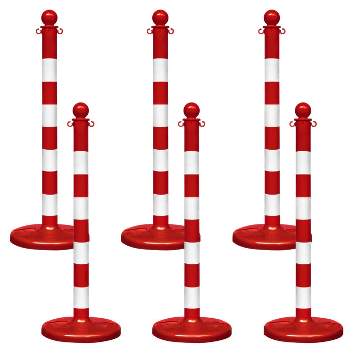 Striped Plastic Stanchions