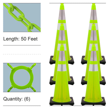Reflective Traffic Cones & Chain Kit