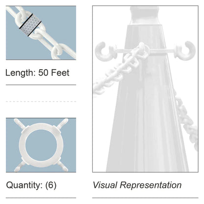 Cone Chain Connector Kit with Reflective Chain
