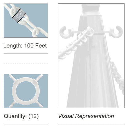 Cone Chain Connector Kit with Reflective Chain