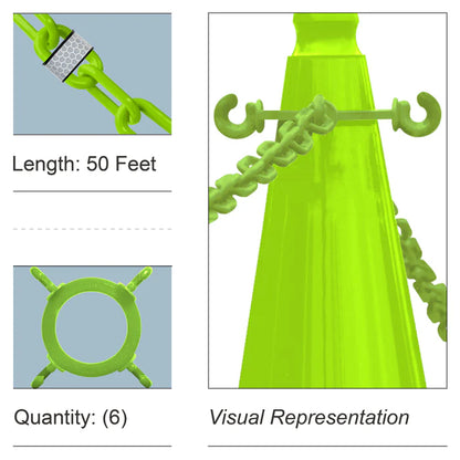 Cone Chain Connector Kit with Reflective Chain