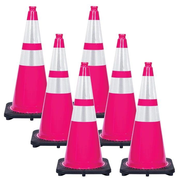 Reflective Traffic Cones 6 Pack