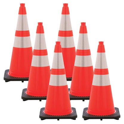 Reflective Traffic Cones 6 Pack