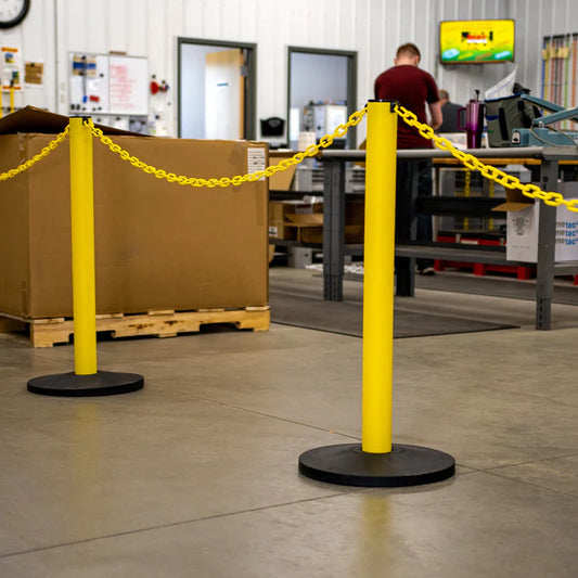 Industrial Stanchion Kits with Plastic Chain