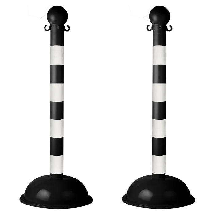 Striped Plastic Stanchions
