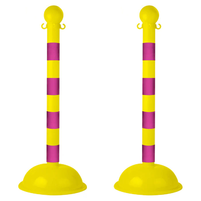 Striped Plastic Stanchions