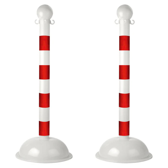 Striped Plastic Stanchions