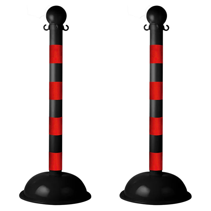 Striped Plastic Stanchions