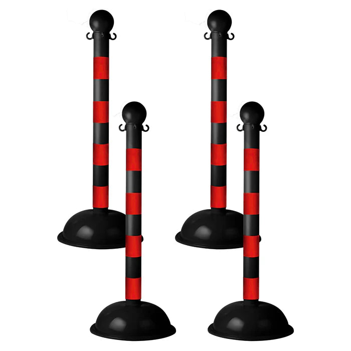 Striped Plastic Stanchions