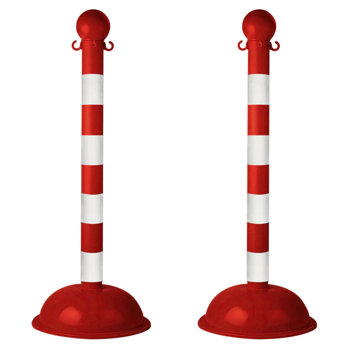 Striped Plastic Stanchions