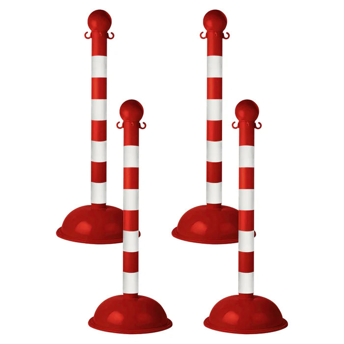 Striped Plastic Stanchions