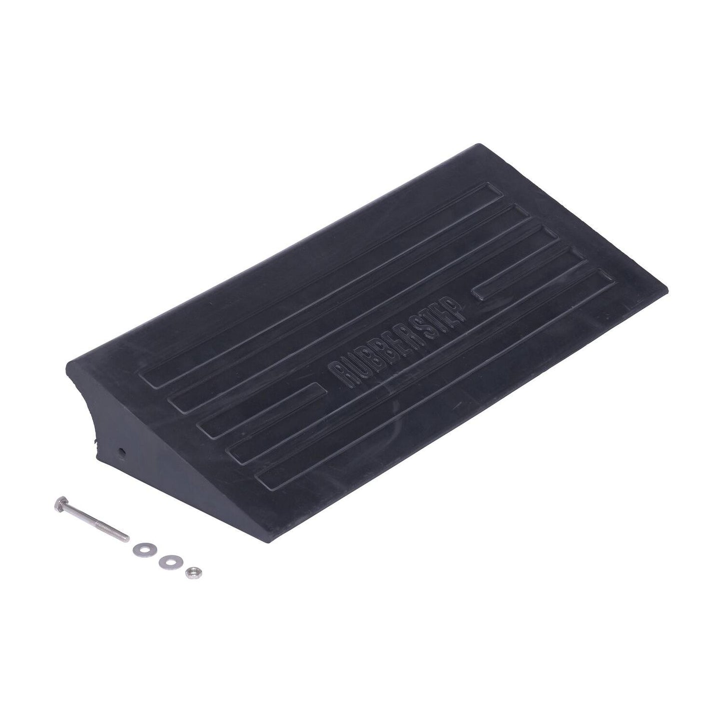 Rubber Multi-Purpose Ramp 10" x 23-1/5" x 3" – 5000 lb Capacity, Black
