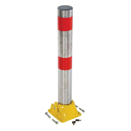 Stainless Steel Fold Down Bollard 8-1/4 In. x 7-1/2 In. x 33-1/2 In.