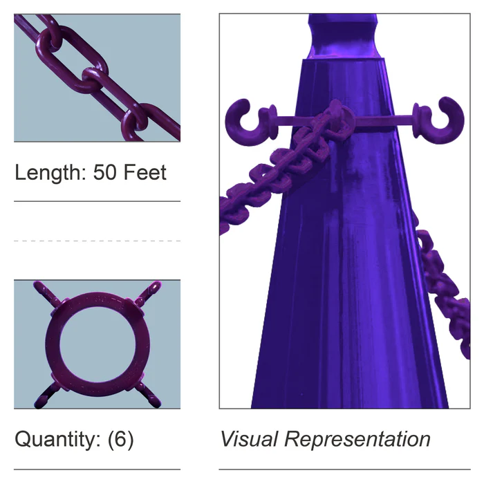 Cone Chain Connector Kit with Plastic Chain