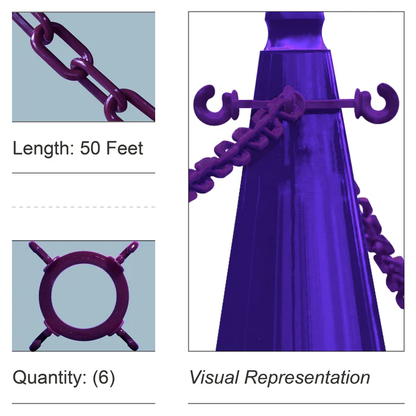 Cone Chain Connector Kit with Plastic Chain