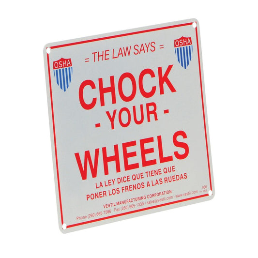 Aluminum Wheel Chock Signs
