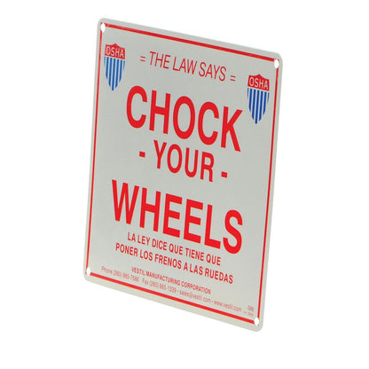 Aluminum Wheel Chock Signs