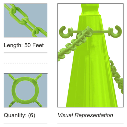 Cone Chain Connector Kit with Plastic Chain