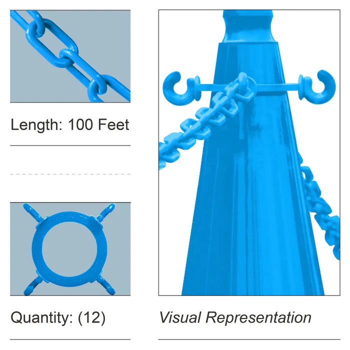 Cone Chain Connector Kit with Plastic Chain