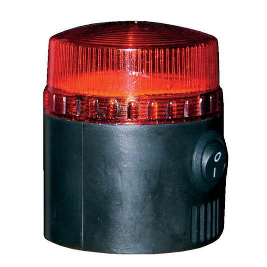 Plastic Spring Loaded Bollard Light & Siren Kit Red